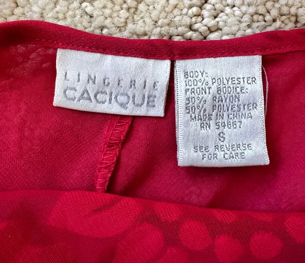 Vintage Cacique Red Slip - Image 4