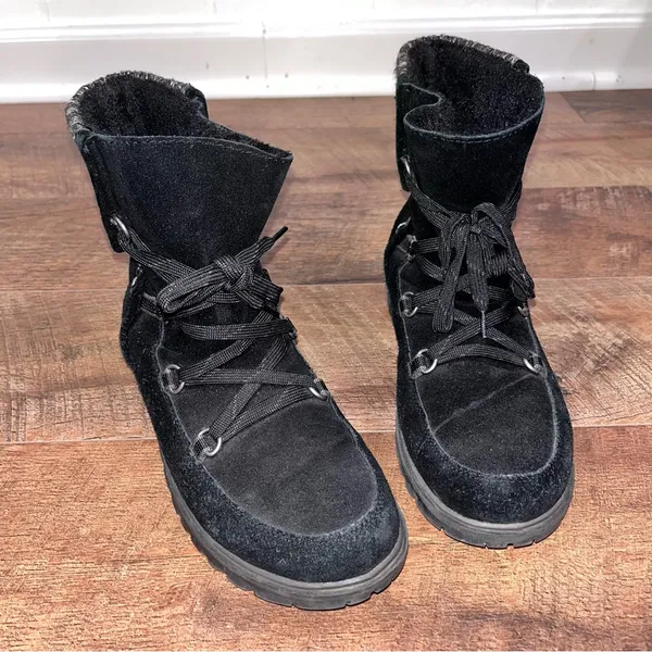 BareTraps Leather Fur-Lined Lace-Up Boots - Image 4