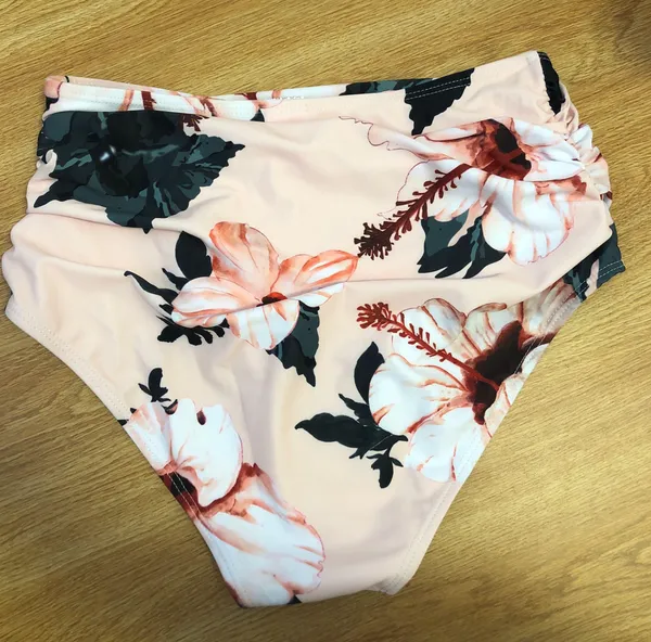 Tankinice High Waisted Floral Bikini Bottoms - Image 2