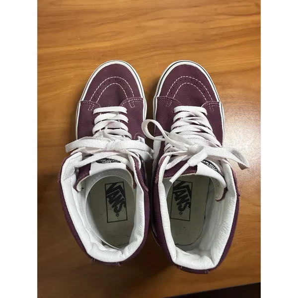 Vans Sk8-Hi Sneakers Suede Skate Comfort Casual Grape Wine/True White Women's 8 - Image 6