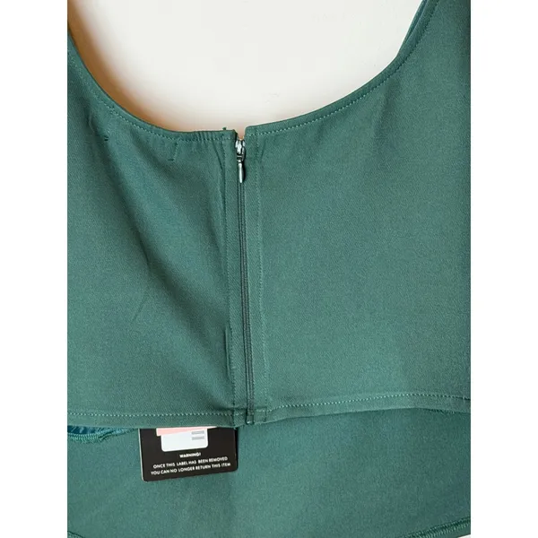PrettyLittleThing Shirt Women 30 Teal Green Plus Size Woven Bralet Crop Top‎ NWT - Image 6