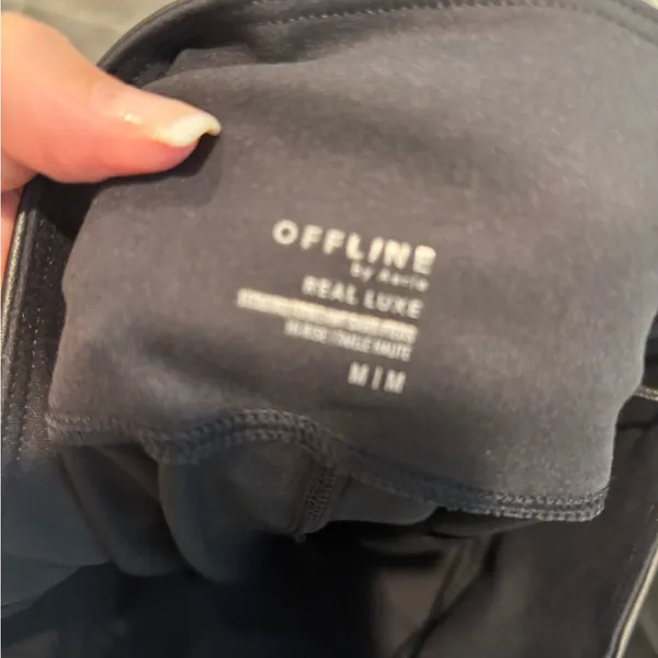 Aerie NWT Black Faux Leather Women’s Leggings - Image 4