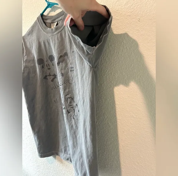 Comfort Colors Disney Graphic Tee Small Gray Garment Dyed - Image 4