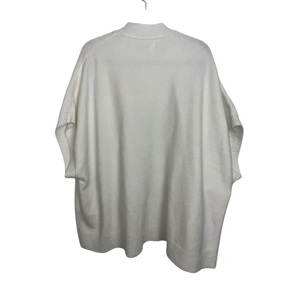 Aerie White unREAL Cape Cardigan Pockets Short Sleeves Oversized Cozy Medium - Image 2