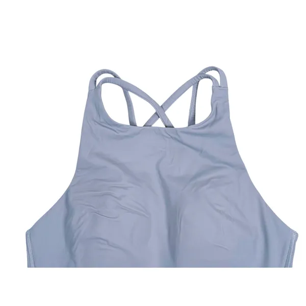 Lululemon Like a Cloud High Neck Longline Sports Bra Size 4 Gray Yoga Workout - Image 6