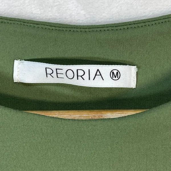 Reoria Bodysuit‎ Olive Green Sleeveless Muscle Tank Top Casual Size M - Image 4