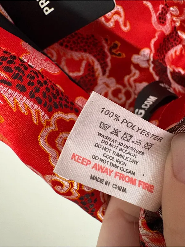 NWT PrettyLittleThing Red oriental Dragon-Print bodycon dress - Image 8