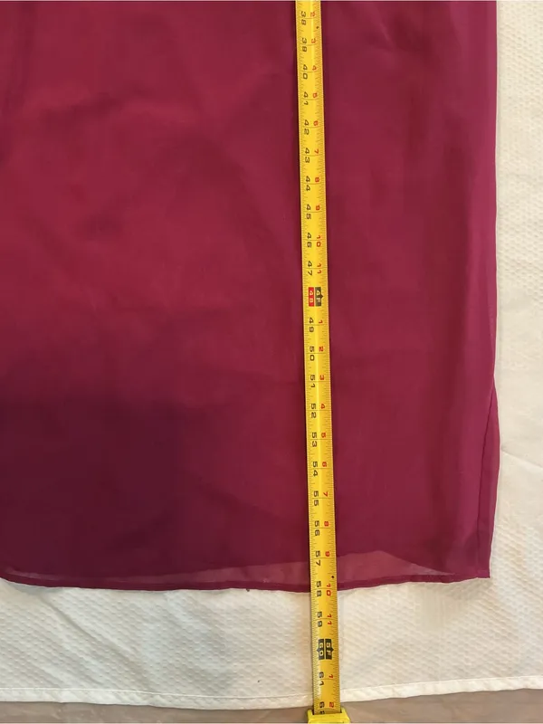 Donna Morgan Burgundy Halter Maxi Dress - Image 4