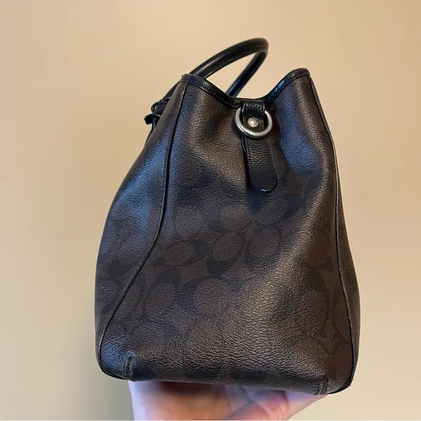 Coach Margot Carryall Signature in Black and Brown Logo - Image 7
