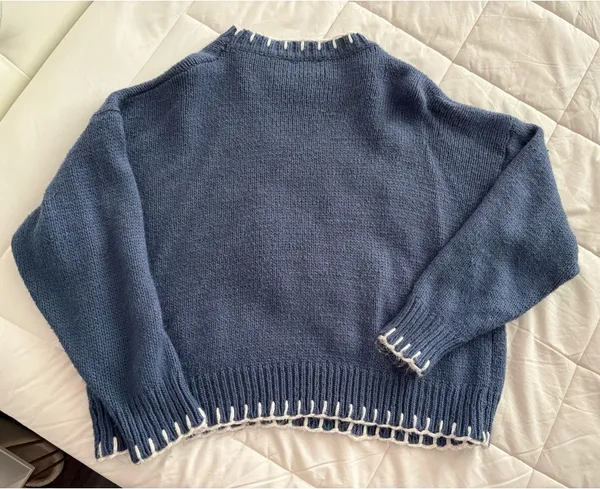 The Pants Store Blue Bow Sweater - Image 2