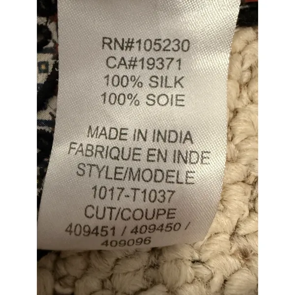 Joie 100% Silk Embroidered Scalloped Hem Boho Tank Top‎ Medium - Image 6