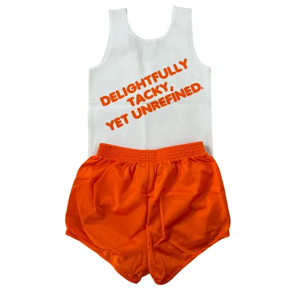 New Women’s Hooters Girl Rare Vintage Uniform Tank Shorts Clearwater FL Xs/Xxxs - Image 5