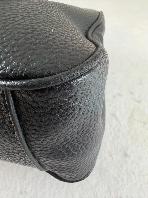 Relic Black Pebbled Shoulder Bag with‎ Flower Charm - Image 9