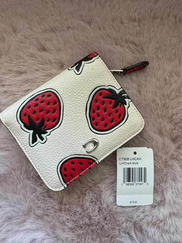 Coach Billfold Wallet With Strawberry Print - Image 2