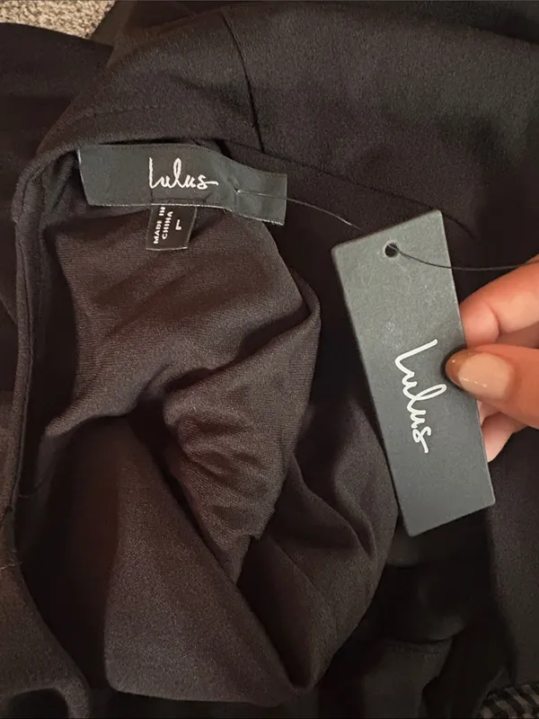 Lulus Love In Your Eyes Black Knotted Mermaid Maxi Dress Size Medium NWT Formal - Image 5