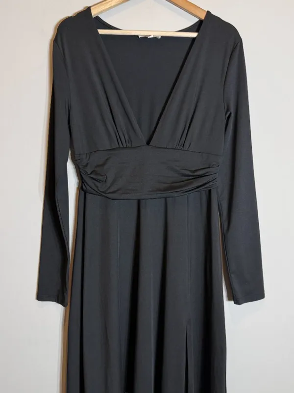 Baltic Born Arianna Maxi Dress Women's Large Black Slit Formal Wedding Cocktail - Image 8