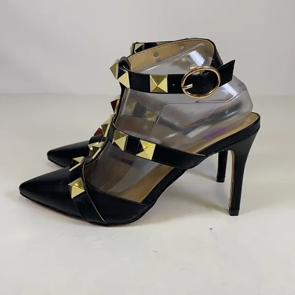 Nicole Miller NY Women’s Studded‎ Heel with Strap A9 - Image 4