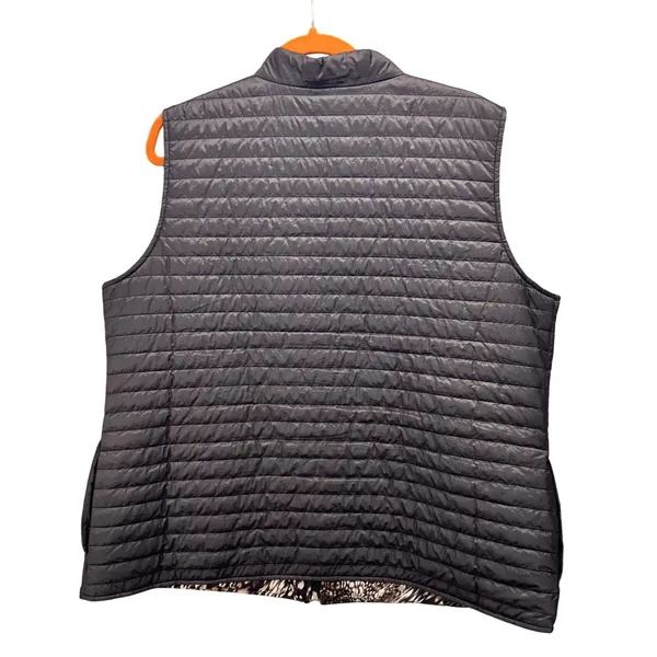 Chico's Puffer Vest XL Or 3 Black Quilted‎ - Image 2