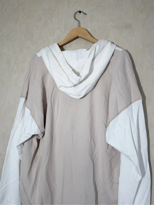 Pilcro Women’s Wharfside Hooded Sweatshirt V-Neck Pulloveriin Colorblock XL - Image 9