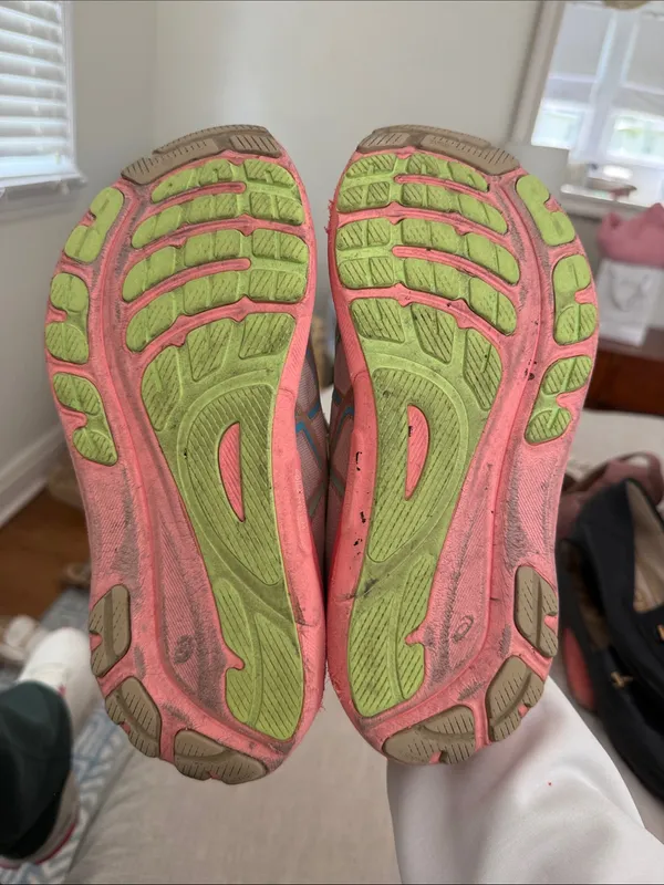 ASICS Women's White & Pink Athletic Running Shoes with Aqua Accents - Image 3