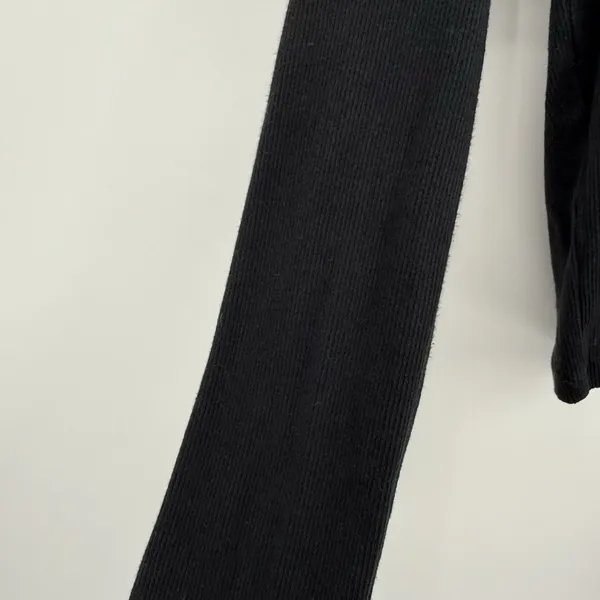 Abercrombie & Fitch Black Long Sleeve Mock Neck Tee - Image 3