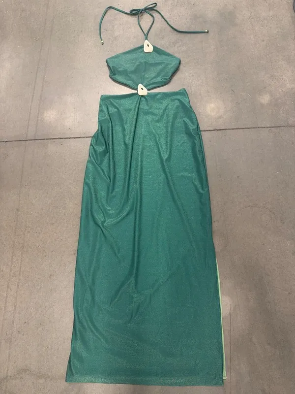 Baobab Kira Maxi Dress in Emerald Green Size Large - Image 4