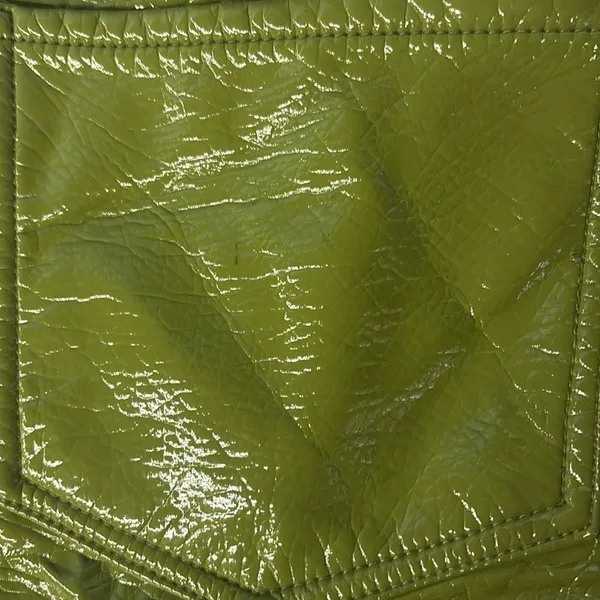 RTR SZ 30/10 green faux leather straight leg simon miller pants trouser patent - Image 10