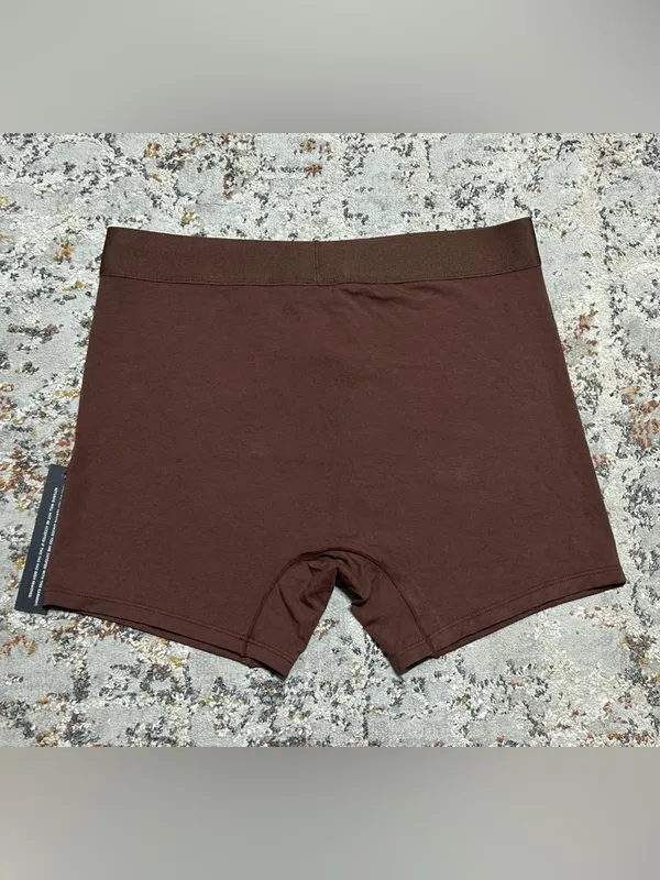 White Fox slow life boyfriend boxer shorts size Small in chocolate brown - Image 10