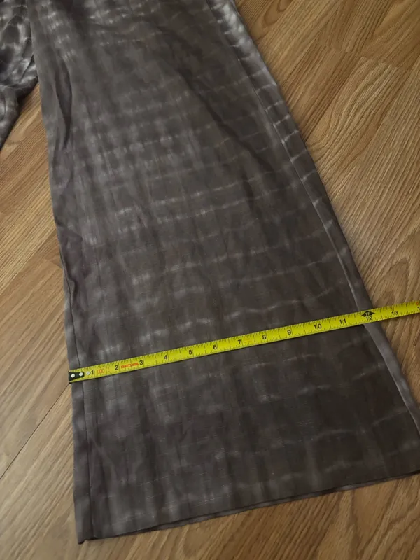 Zara Wide-Leg Tie-Dye Wrap Pants in Charcoal Size Large - Image 9