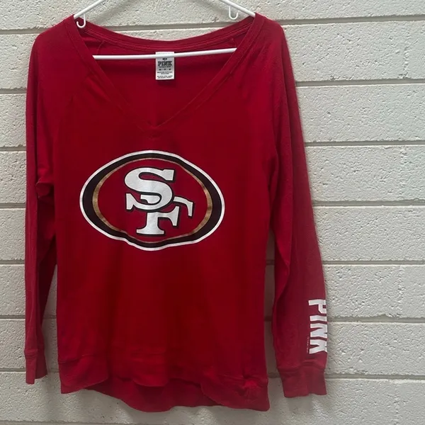 PINK Victoria’s Secret Red San Francisco 49ers Tee size XS - Image 6
