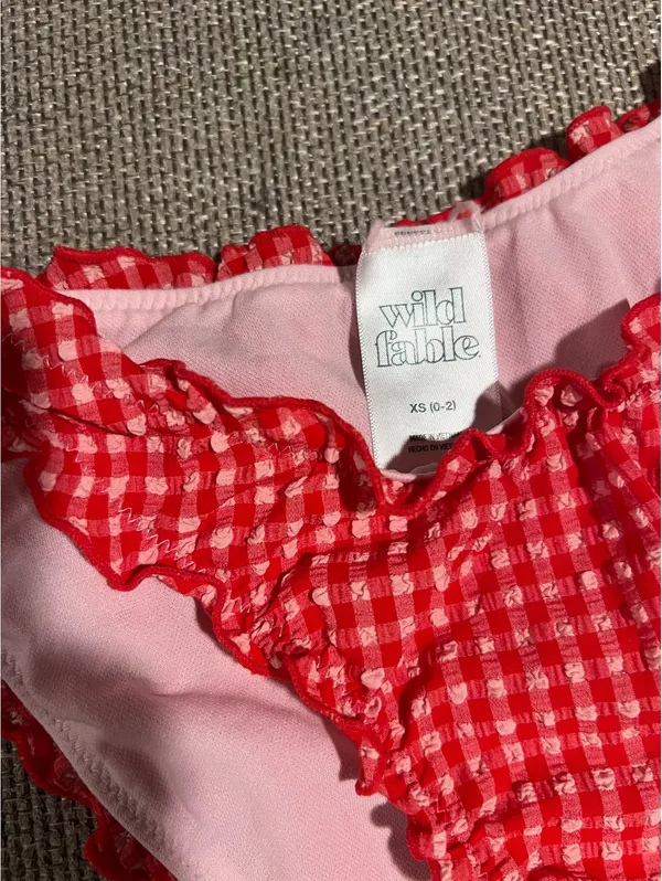 Wild Fable Red Gingham Bikini Bottoms - Image 2