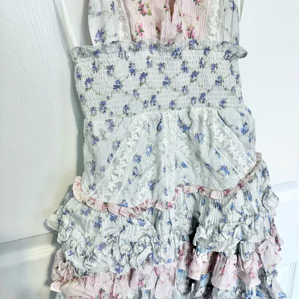 Like New LoveShackFancy Quintell Halter Mini Dress - Image 8