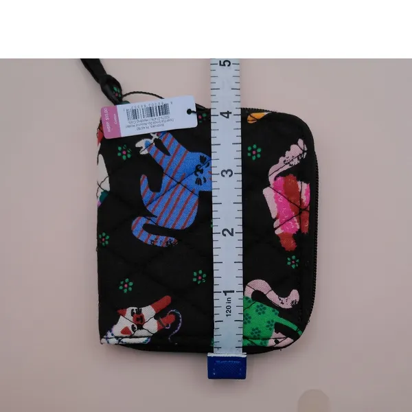 Vera‎ Bradley Herding Cats Small Zip Around Wallet Black Cat Print Quilted NWT - Image 7