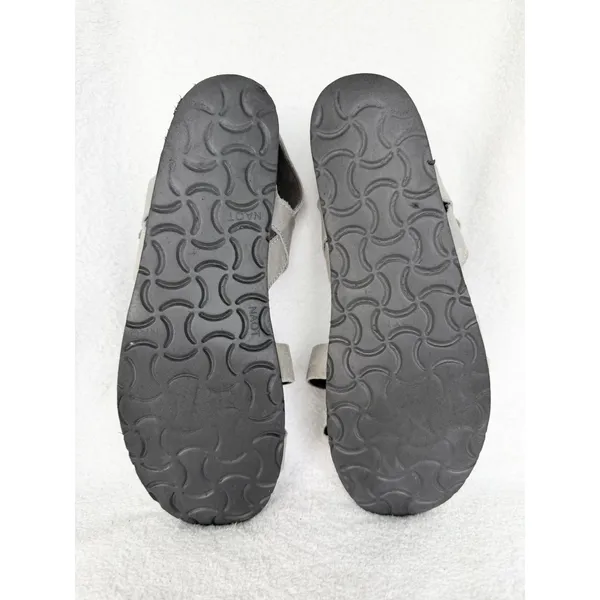 Naot Kayla Womens 7.5 Slate/Gray Leather Comfort Sandals Hook Loop Adjustable - Image 8