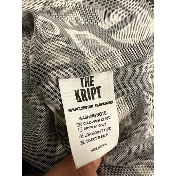 THE‎ KRIPT Ruched Graphic Mesh Mini Skirt - Image 3