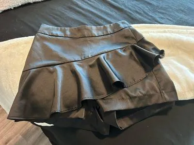 ZARA black Ruffle Skort / Shorts - Image 2