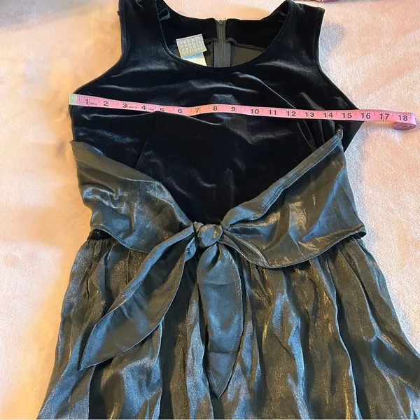 Rabbit Rabbit Rabbit Designs vintage black sleeveless velvet satin dress 8 goth - Image 8