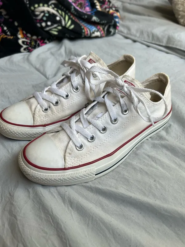 White Low-Rise Converse - Image 4