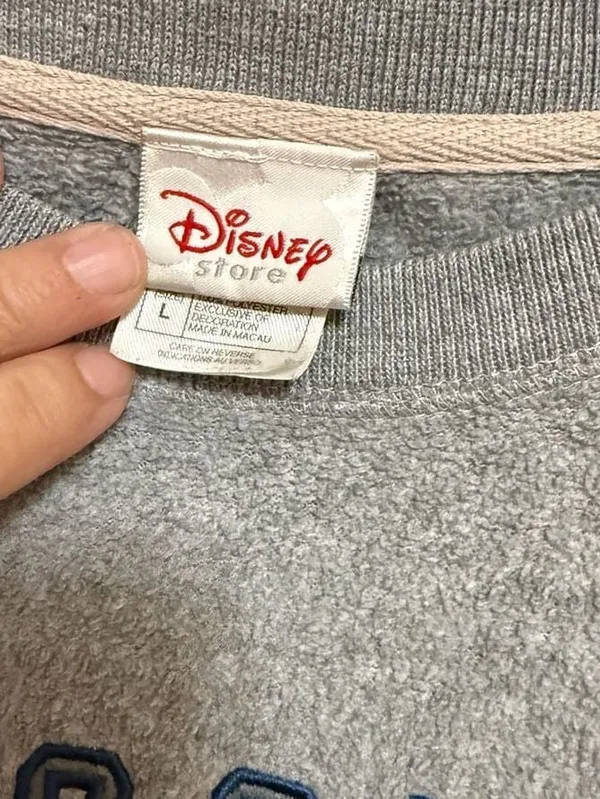 Vintage Disney Tigger Embroidered Fleece Crewneck Sweatshirt Grey L - Image 3