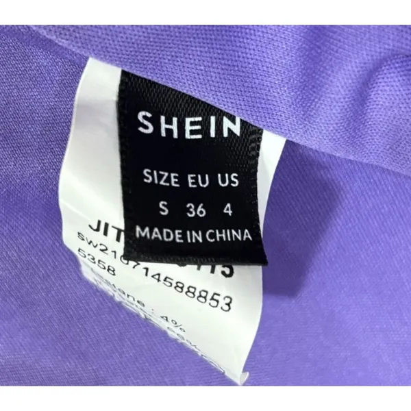 SheIn NWOT Sequin Cowl Neck Sleeveless Dress Womens S Lavender Glam Retro Hoco‎ Event - Image 6