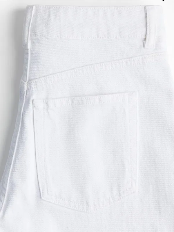 H&M White High-Rise Wide-Leg Jeans - Image 3