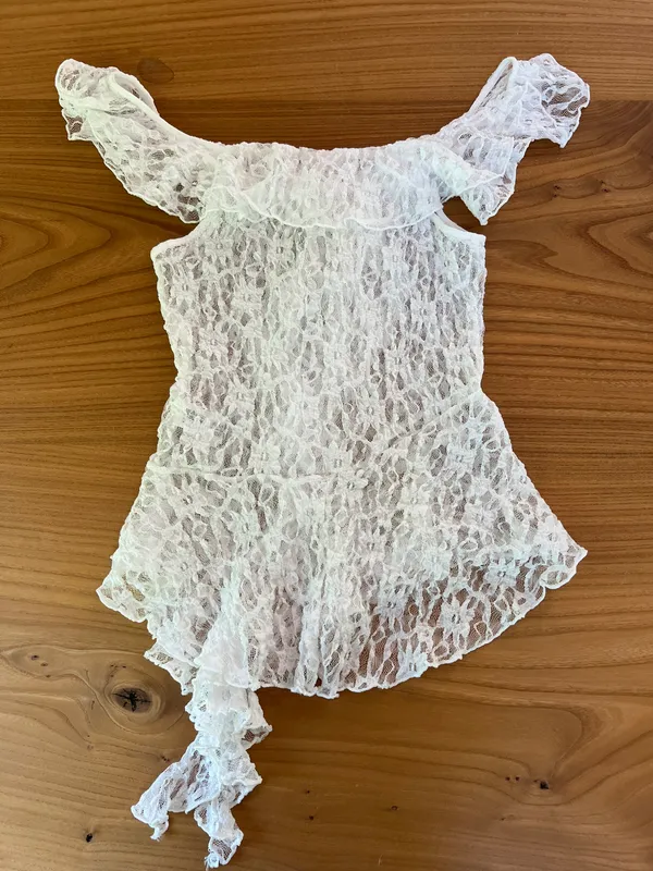 ZARA Asymmetrical Lace Top - Image 2