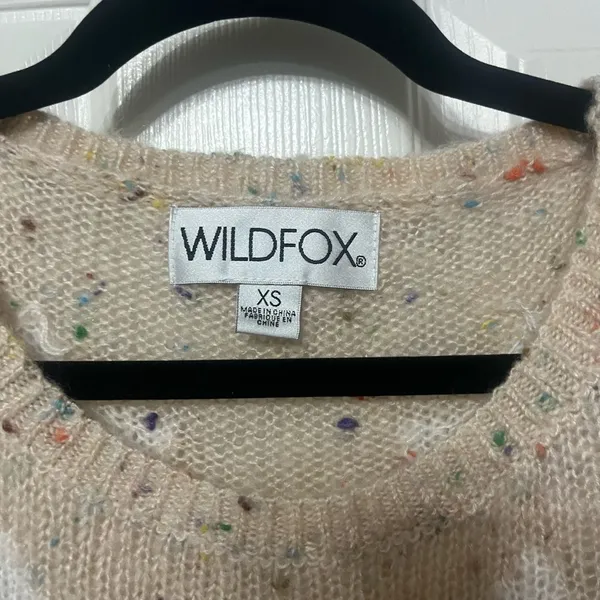 Wildfox Seeing Stars Lennon confetti distressed‎ Sweater Size XS - Image 6