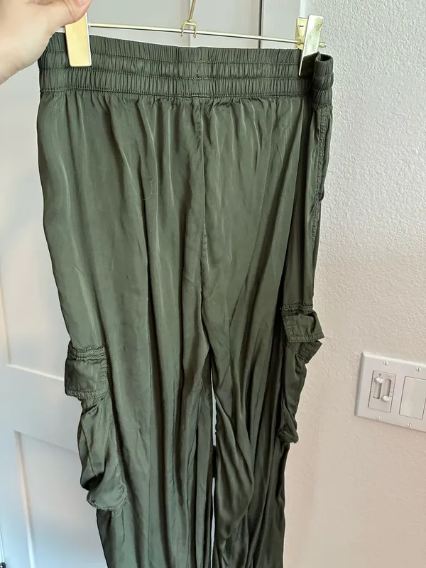 Aerie Olive Green Elastic-Waist Pull-On Pants - Image 3