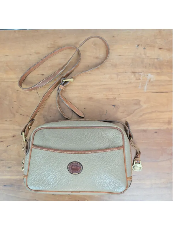 Dooney & Bourke Vintage USA Made Camera Zip Top AWL Bag - Image 8