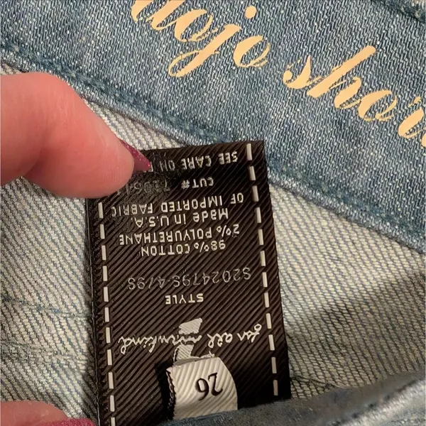 7 For All Mankind Womens 26 Dojo Short Jeans Light Wash Denim‎ Bermuda Made USA - Image 4