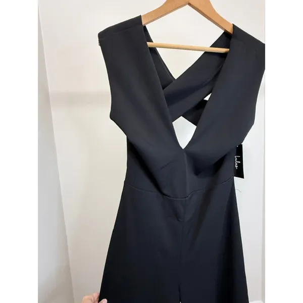 Lulus Thinking Out Loud Backless Wide Leg Jumpsuit SzXL NWT - Image 5