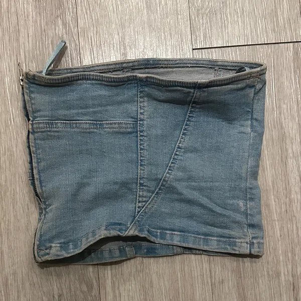 Zara Denim Bustier Top - Image 3
