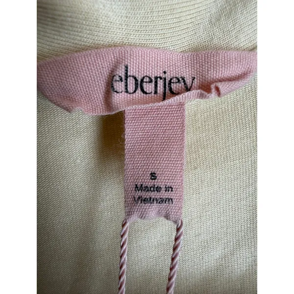 Eberjey Pajama Set Modal Womens S Yellow Gisele Long Sleeve Button Front Piping - Image 5