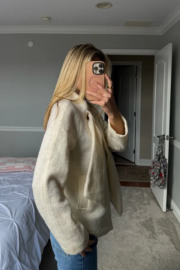 Vintage Cream Cape Coat White Size M - Image 3